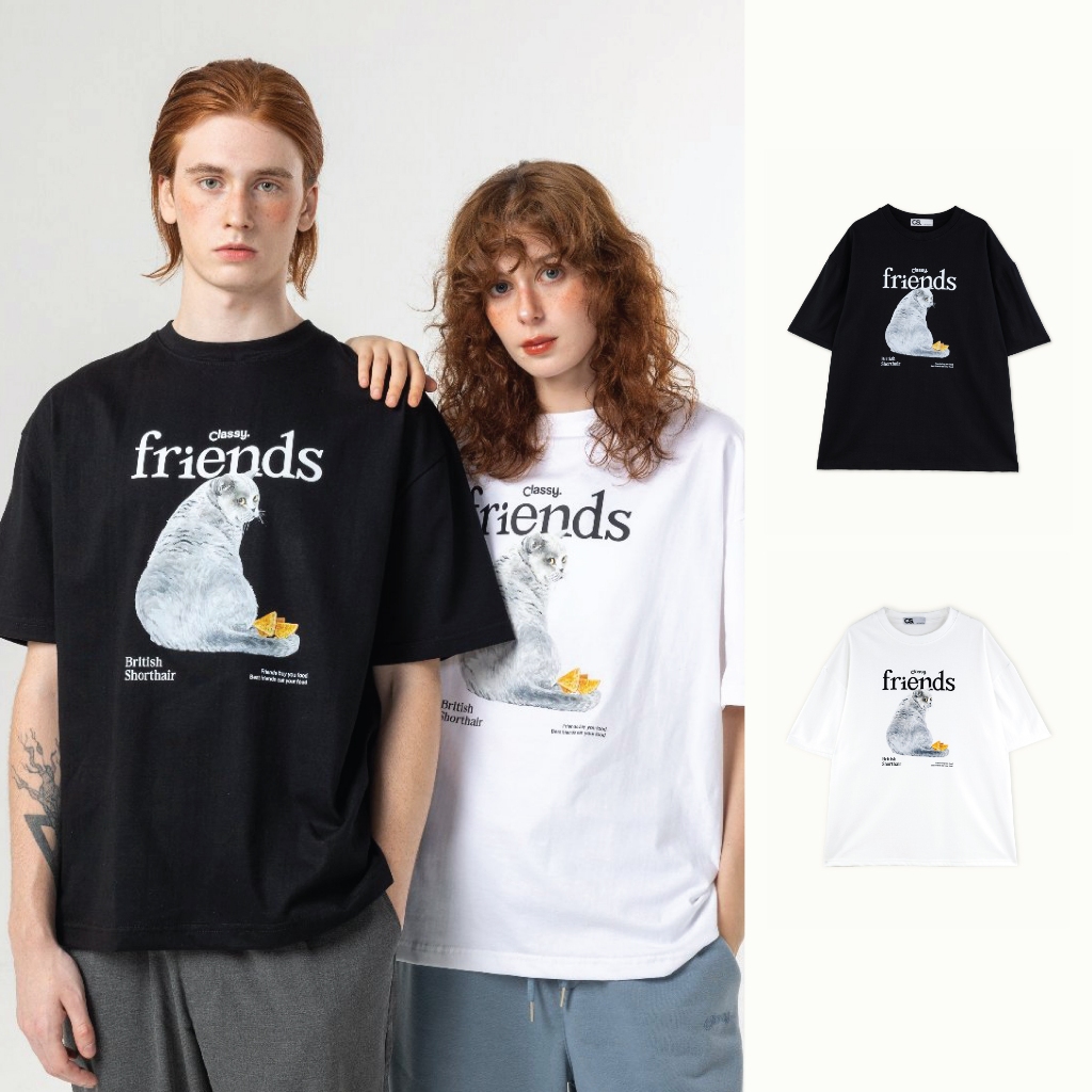 Classy - เสื้อยืด แขนสั้น สกรีนลาย Col. Classy Friends รุ่น British Shorthair T-Shirt