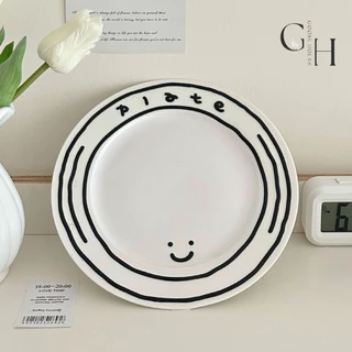 Goose Hour จาน ชาม แก้ว เซรามิค น่ารัก สไตล์เกาหลี Smiling face เข้าไมโครเวฟได้