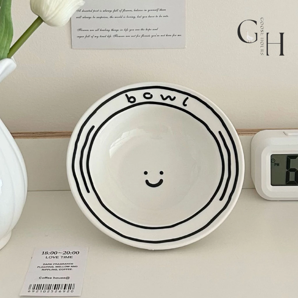 Goose Hour จาน ชาม แก้ว เซรามิค สไตล์เกาหลี Smiling face thumbnail 7