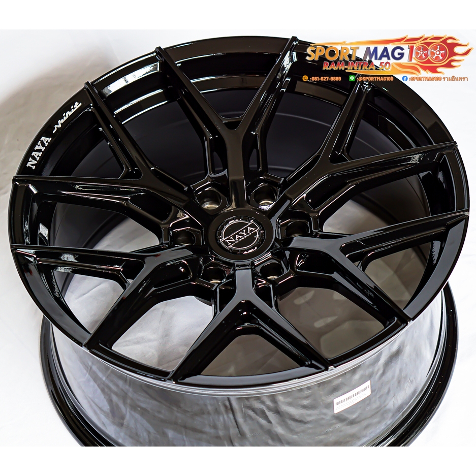 ล้อแม็กใหม่ NAYA Alpha 6 6รู139 ET15 สีดำเงา 9.5-20นิ้ว (ราคา 4วง)