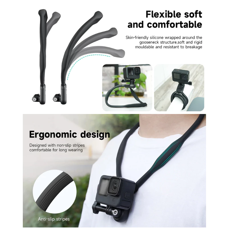 Telesin สายคล้องคอ Neck Holder Mount SE (No Magnetic) for สำหรับ GOPRO,DJI Action 6/5Pro/4/3,Insta360 thumbnail 4