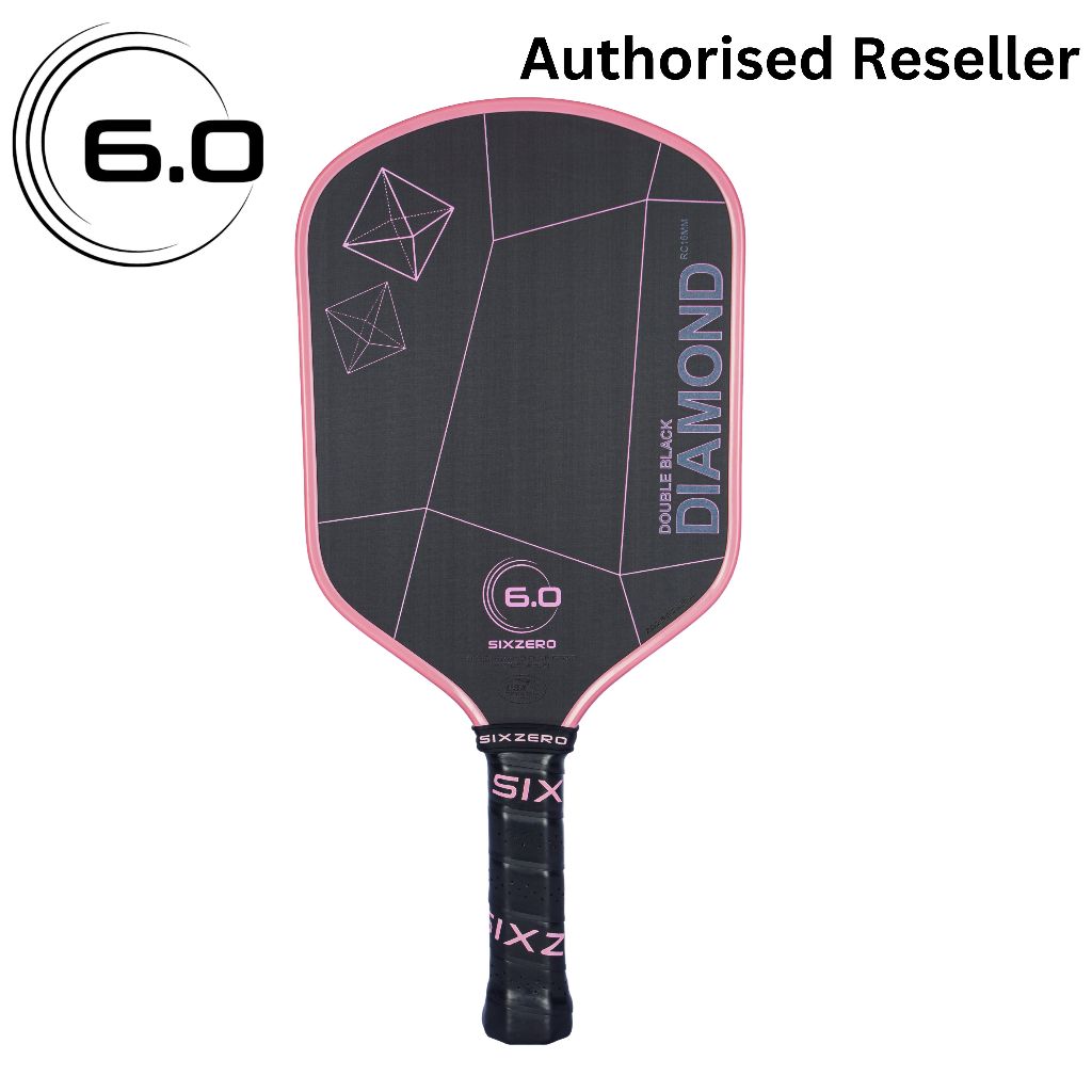 SIX ZERO  6.0 Pickleball Paddle 16mm Double Black Diamond Power (DBD) - Elevate your game with the D