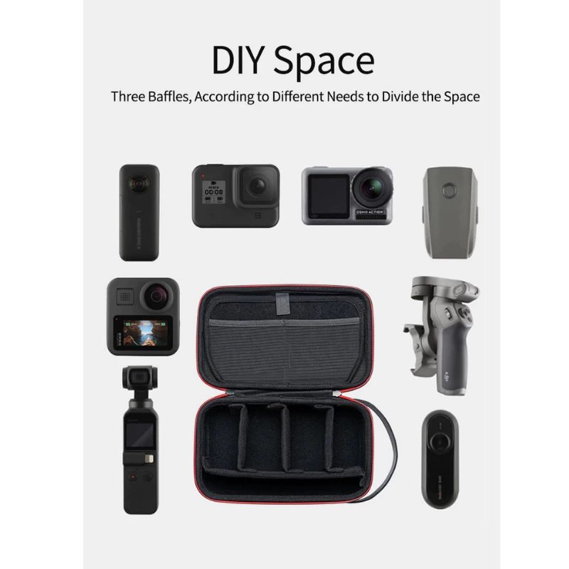 Telesin กระเป๋าเก็บ Action camera (แบบกันน้ำ) สำหรับGoproทุกรุ่น,DJI Action 5Pro/4/3,Insta360 thumbnail 6