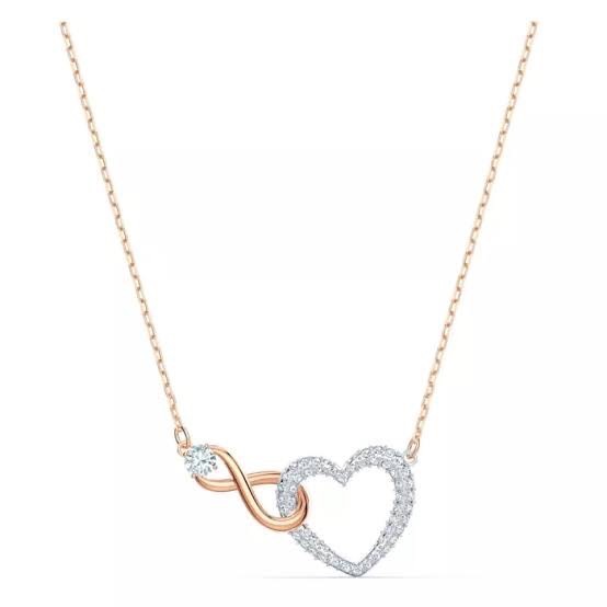 สร้อยคอจี้รูปหัวใจ Infinity Heart สร้อยคอพร้อมจี้ผู้หญิง ของขวัญสำหรับคนพิเศษ พร้อมส่ง ราคา ถูกที่สุด ดีลบีเคเค แกลเลอรีภาพที่ 3