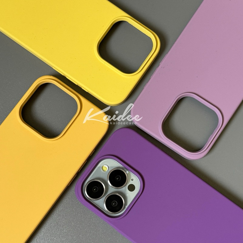 SiliconeCase KD03-เคสซิลิโคนกำมะหยี่สีพื้น ลบรอยปากได้ เคสสำหรับรุ่นiPhone ราคา ถูกที่สุด ดีลบีเคเค แกลเลอรีภาพที่ 2