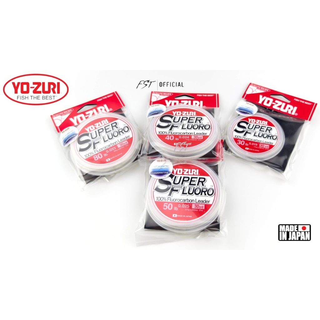 สายช็อค/สายหน้า YoZuri Super Fluoro 100% Fluorocarbon ความยาว 30 Yds