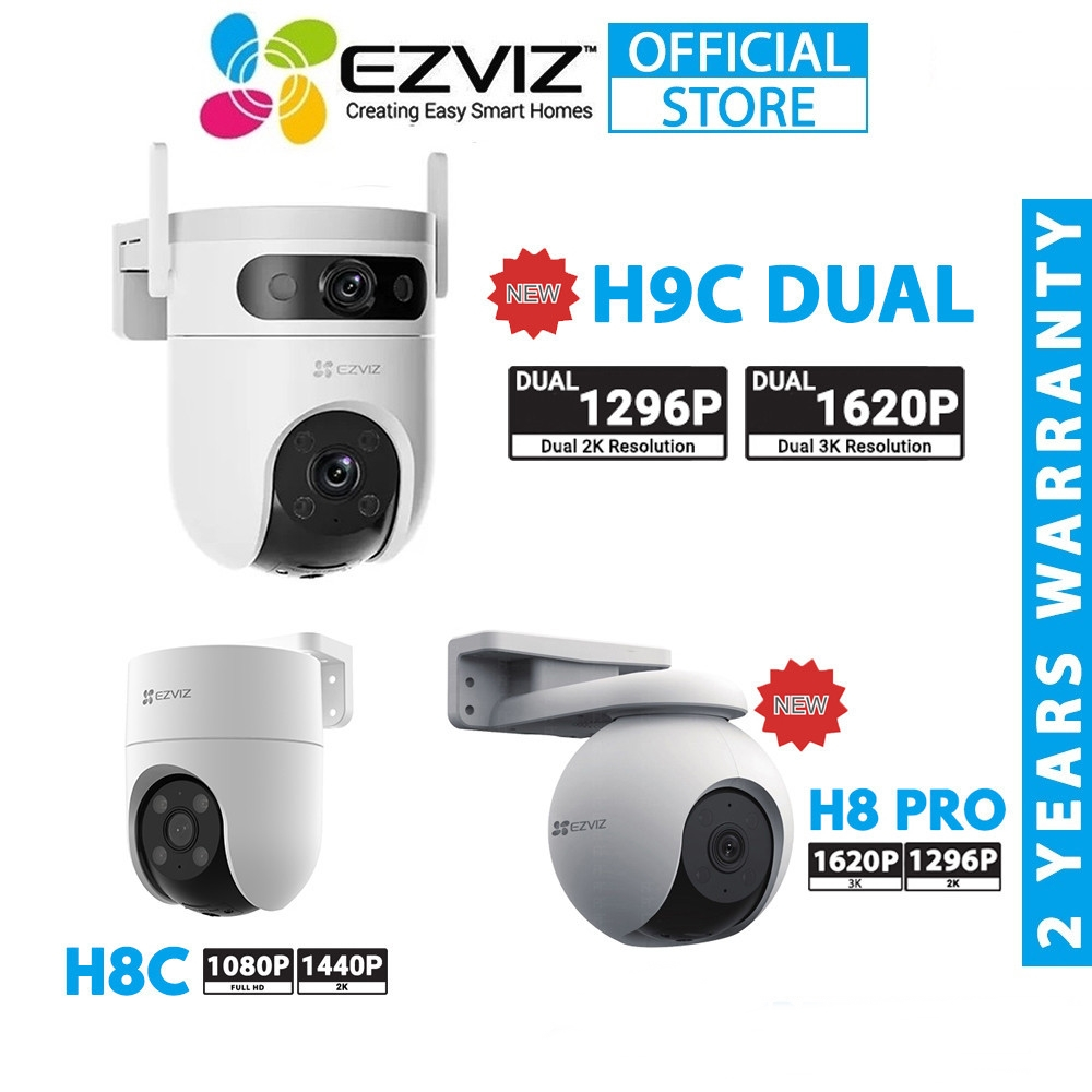⚡️กล้องวงจรปิดไร้สาย⚡️EZVIZ รุ่น C8C / H8C / H9C / C8PF / C8W / H90 2MP,4MP Wi-Fi Camera ประกัน 2 ปี