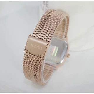 JULIUS JA-1403 นาฬิกาข้อมือผู้หญิง สายสแตนเลส กันน้ำ Quartz นาฬิกาแฟชั่นผู้หญิง พร้อมกล่อง
