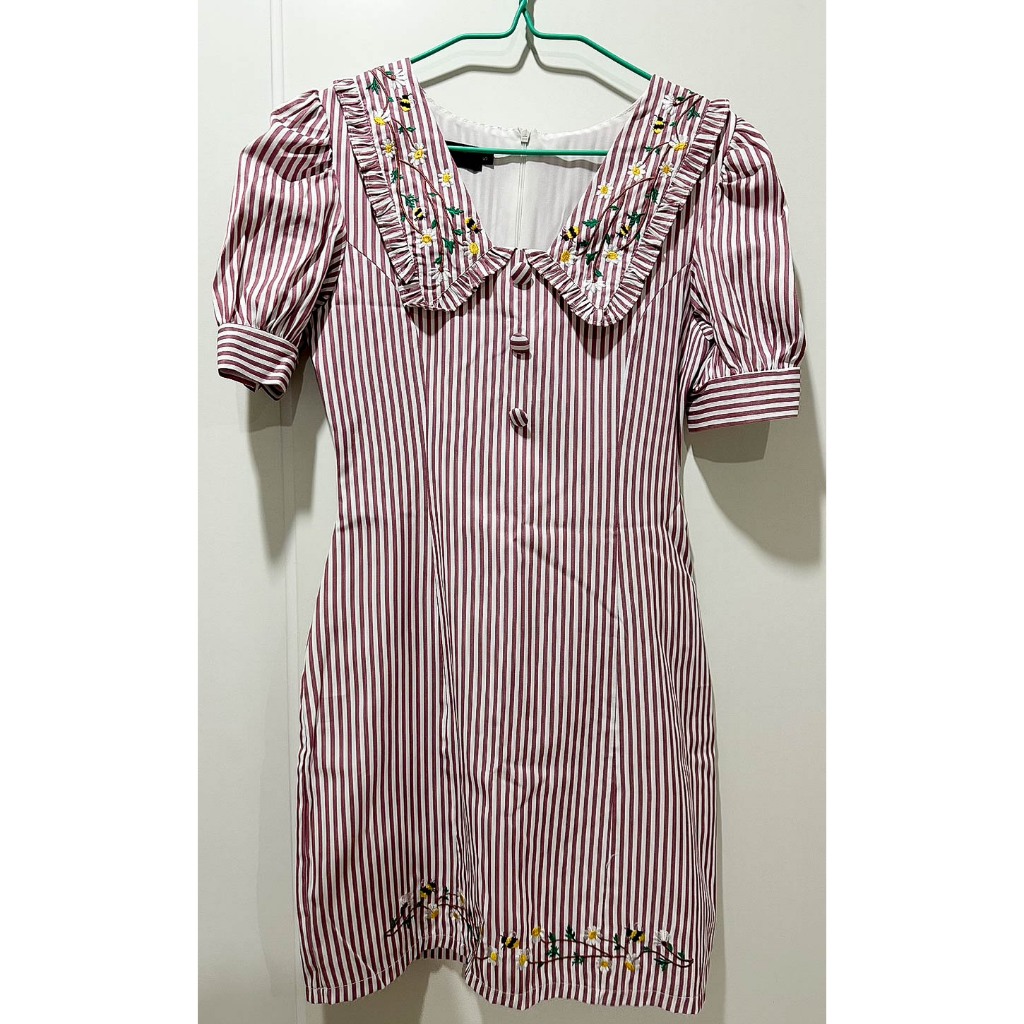 (มือสอง)ชุดเดรสสีลายทาง ป้าย AP Style