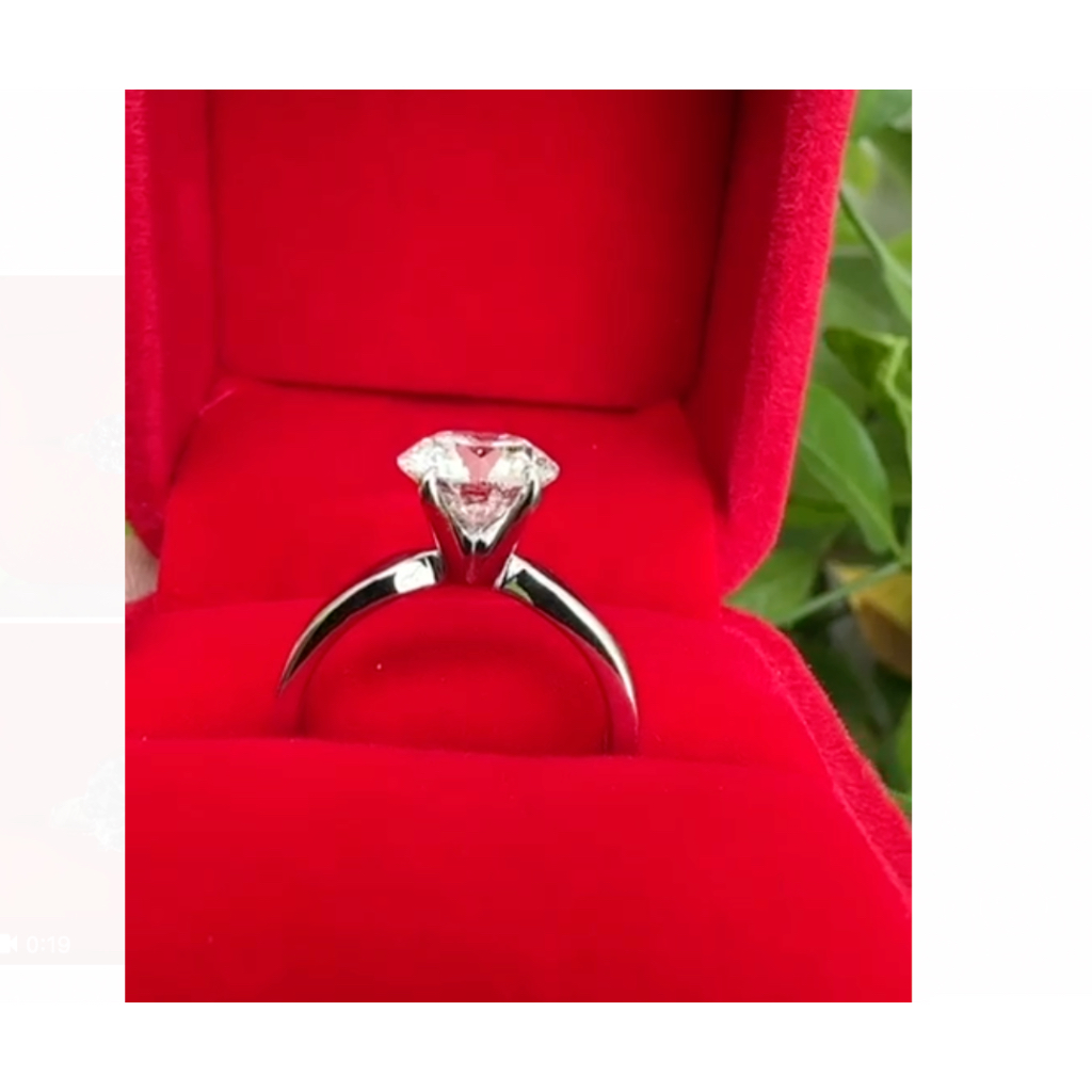 แหวนเพชร Solitaire 2.27 ct D VVS2 Lab Diamond Ring - White Gold 9K พร้อมใบเซอร์ IGI