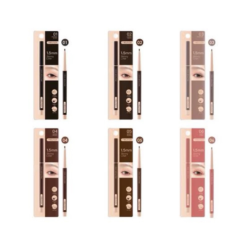 MC3120 Meilinda 1.5mm Skinny Liner 0.06กรัม มีให้เลือก6เฉดสี