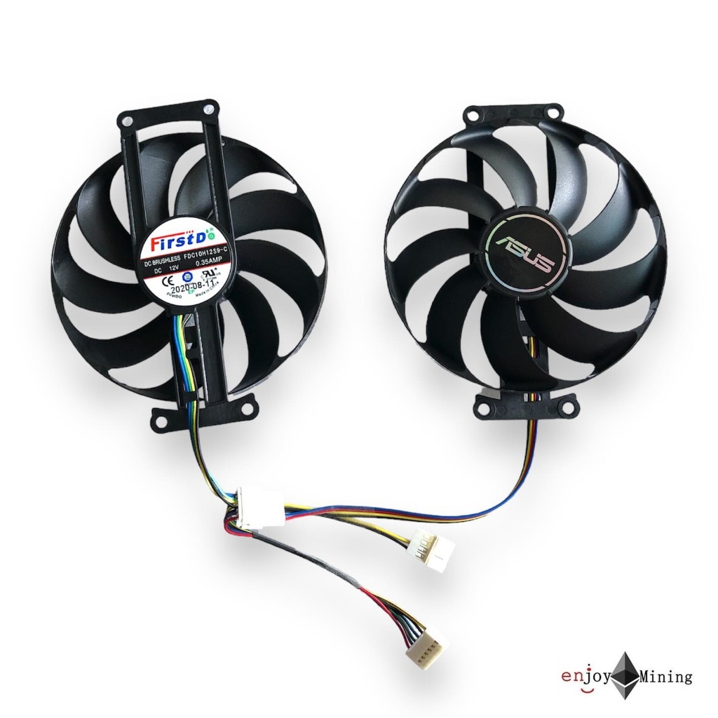พัดลมการ์ดจอ ASUS RTX2070 2060 GTX1660S DUAL MINI graphics card cooling fan FDC10H12S9-C - รูปที่ 2
