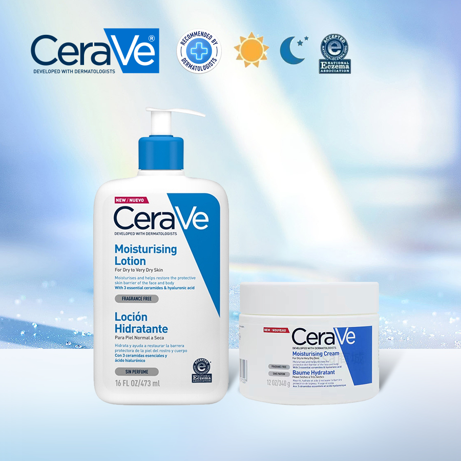 Cerave Moisturising Lotion 473ml /340g. เซราวี มอยซ์เจอร์ไรซิ่ง โลชั่น มอยเจอร์ไรเซอร์ ผิวแห้ง