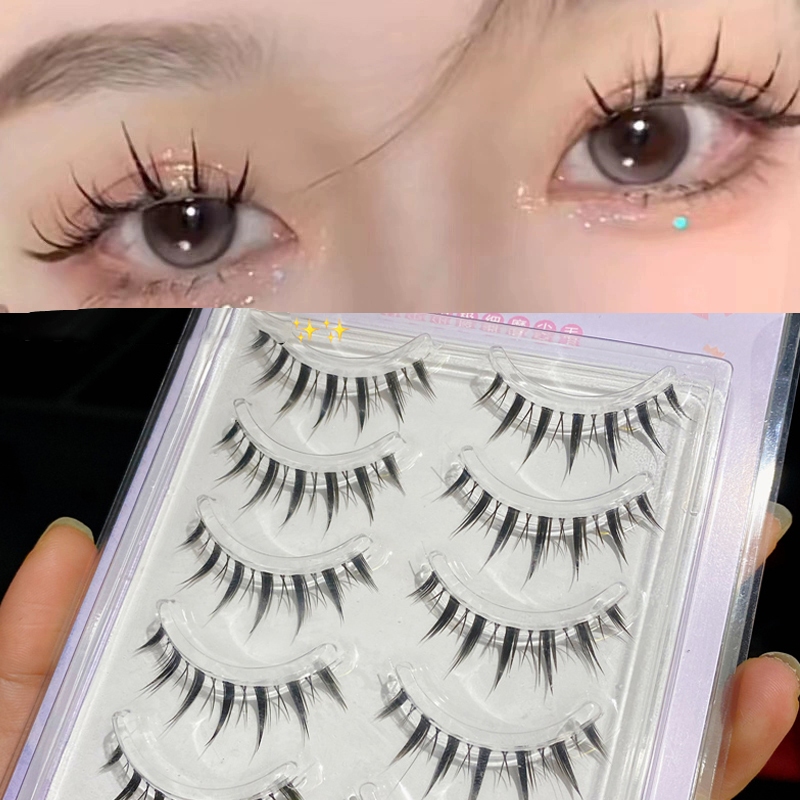 3 beauties ขนตาปลอม 3D แพ็ค 5 คู่ แกนเอ็นใส แบบใส แบบบาง หนาแน่น ดูเป็นธรรมชาติ หางปลา สไตล์เกาหลี