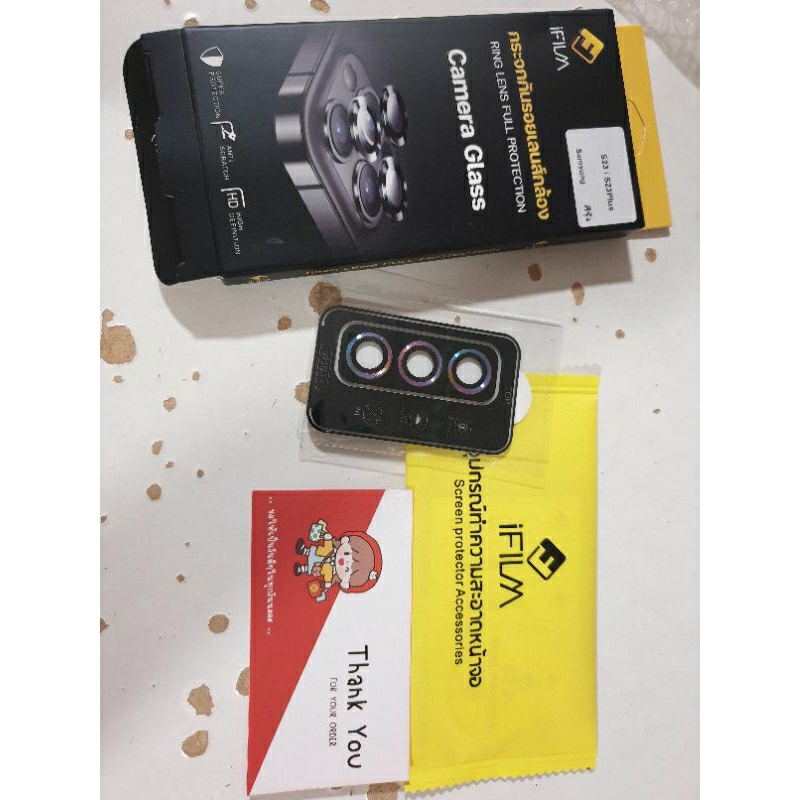 ฟิล์มกล้องกันรอย s23/s23  plus สีรุ้ง