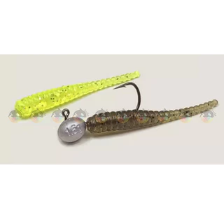 [18 บาท โค้ดคุ้ม] หนอนอาจิ เหยื่ออาจิ aji 3.5 CM หนอนยางอาจิ ดรอปช็อต แคโรไลน่า