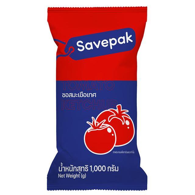 เซพแพ็ค ซอสมะเขือเทศ ถุง 1 กิโลกรัม (1000 กรัม) / Savepak Tomato Ketchup 1000 g.