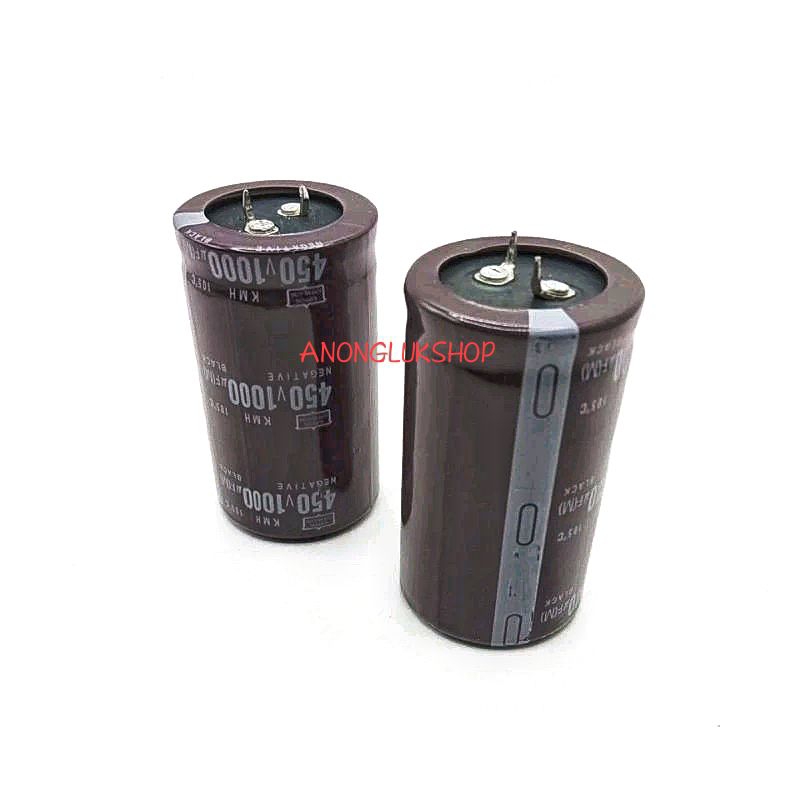ราคาต่อ 1ตัว 👉👉 C1000UF 450VDC  C 1000UF C1000MF  คาปาซิเตอร์ CAPACITOR 450VDC ระยะขา 10มิล ขนาด 35x