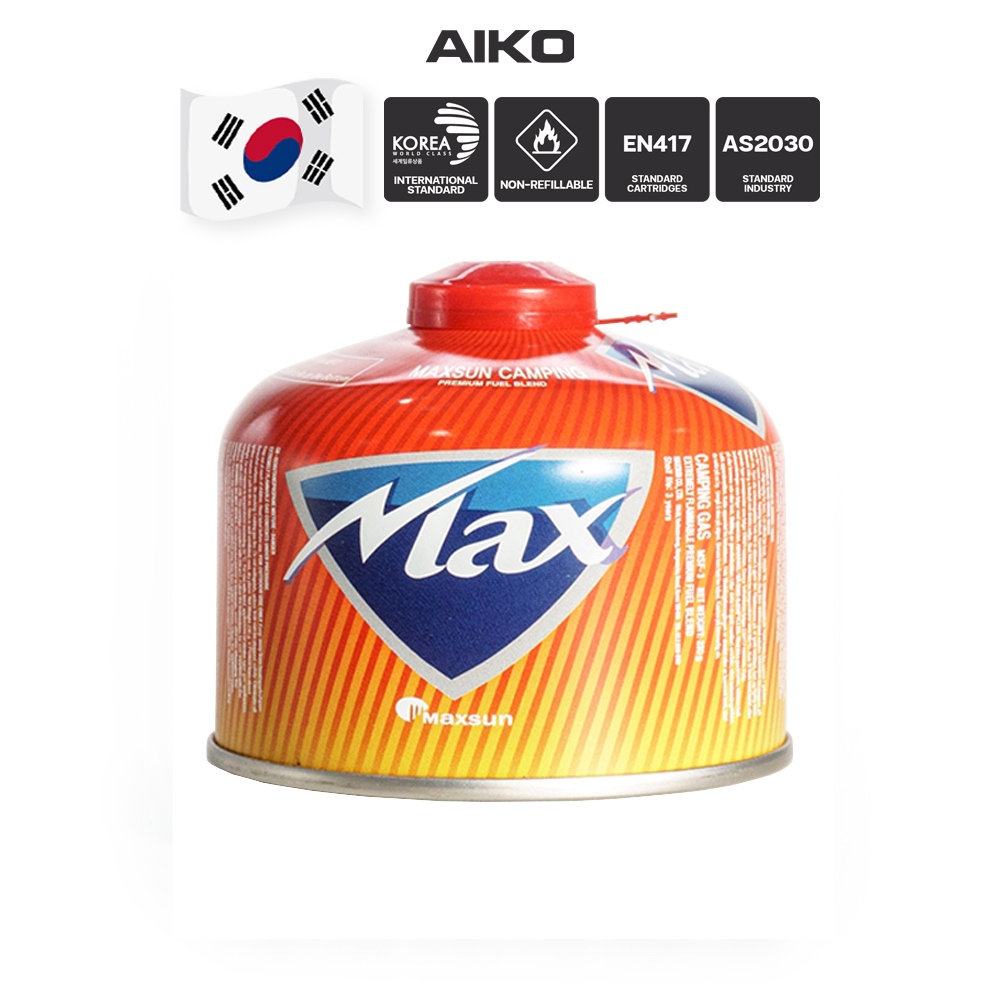 MAXSUN MAX-230 แก๊สซาลาเปา แก๊สเกาหลี รับรองมาตรฐาน EN417 Screw Type แก๊สกระป๋อง นำเข้าจากเกาหลี
