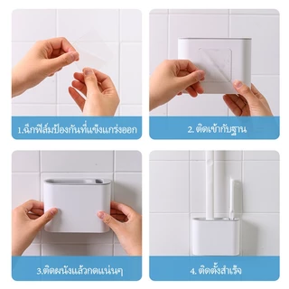 แปรงขัดชักโครก ที่ขัดห้องน้ำ 2หัวคู่ แปรง2แบบ แปรงขัดส้วม แปรงทำความสะอาดห้องน้ำ ติดผนัง แปรงขัดส้วมซิลิโคน