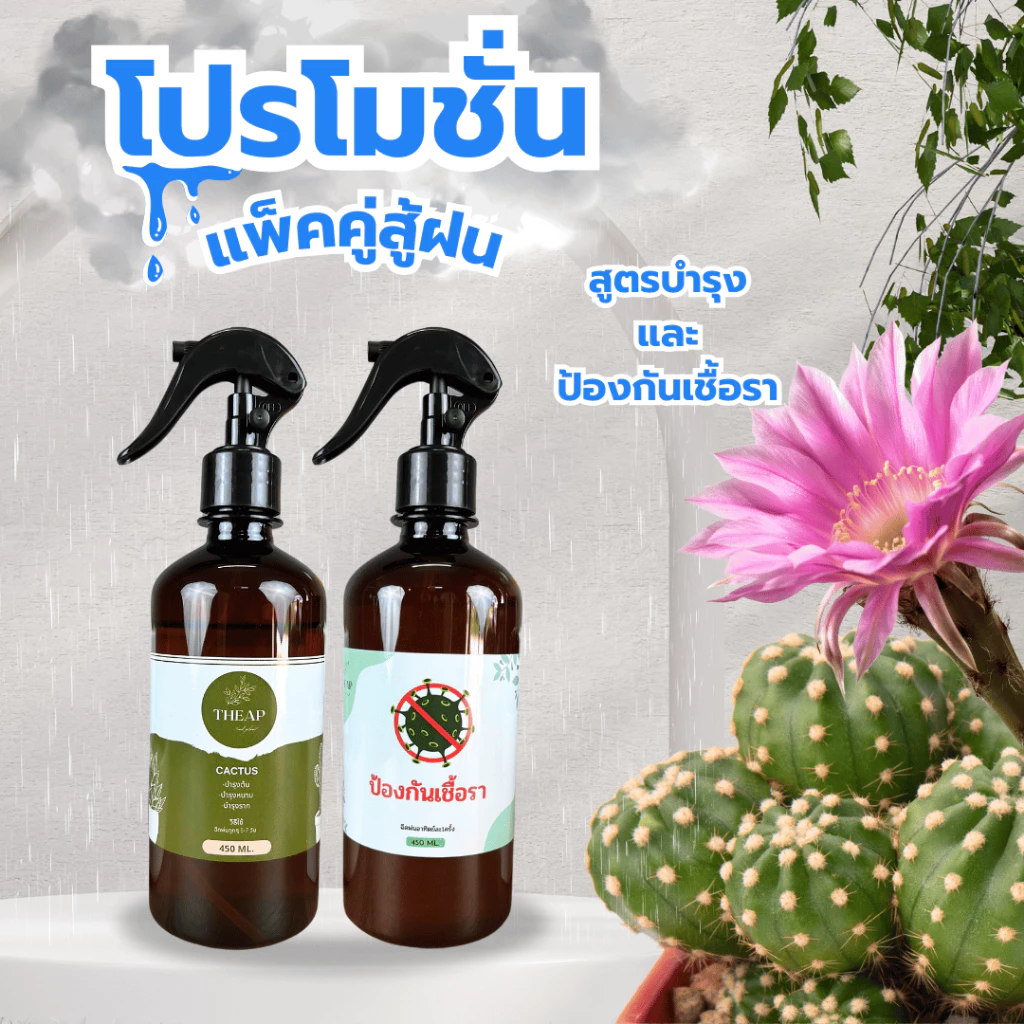 โปรโมชั่นแพ็คคู่สู้ฝน (สูตรบำรุงและสูตรป้องกันเชื้อรา) THEAP
