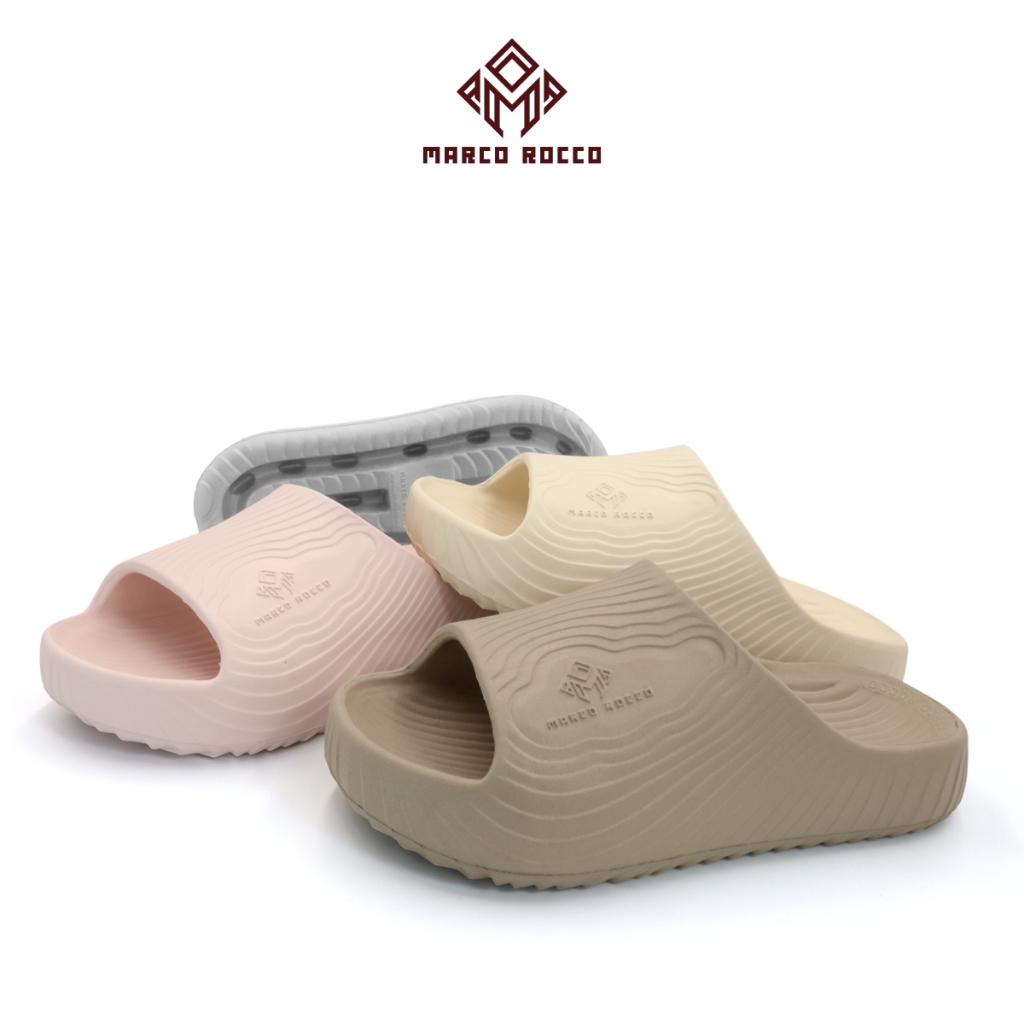 Marco Rocco รองเท้าแตะพื้นนุ่ม รุ่น MR8012 รองเท้า EVA แฟชั่นลายไม้ Unisex กันน้ำกันลื่น