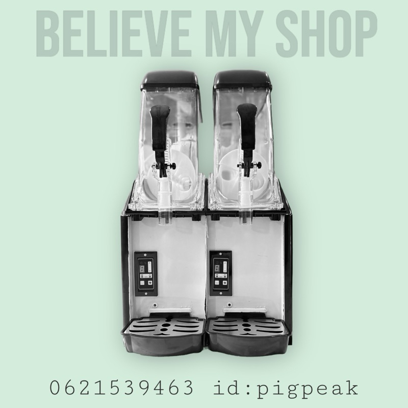 เครื่องทำสเลอปี้ 2โถ 12ลิตรx2 ดิจิตอล สีดำ พร้อมส่ง
