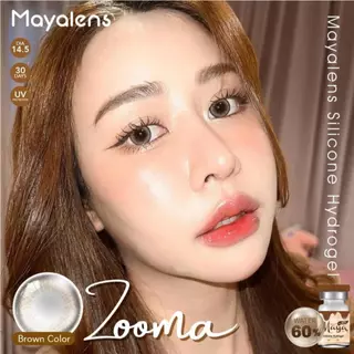 🔥คอนแทคเลนส์ Hydrogel - ขนาดกลาง 💗Zooma (Mayalens Premium) สี : Brown / Gray