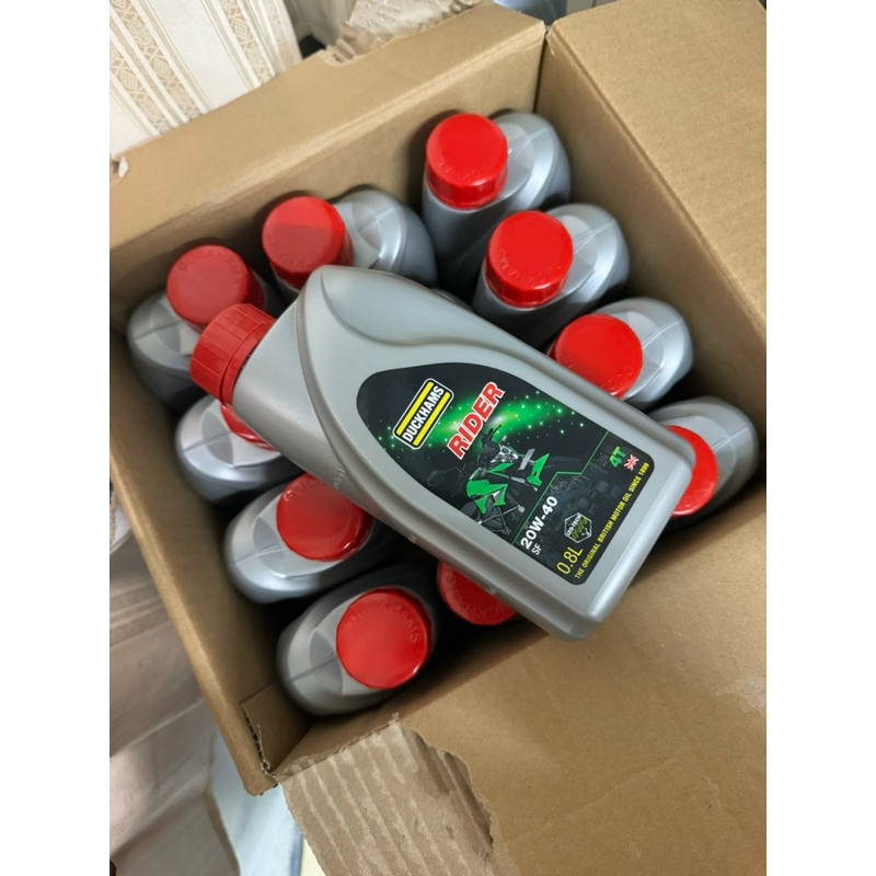 DUCKHAMS RIDER SAE 20W-40 API SF ขนาด0.8 ลิตร น้ำมันเครื่องมอไซค์เกียร์ ฝาสีแดง