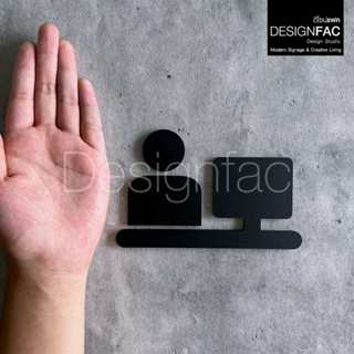 ป้ายห้องทำงาน ป้ายห้องอะคริลิค ป้ายติดหน้าห้องอะคริลิค ป้ายส…