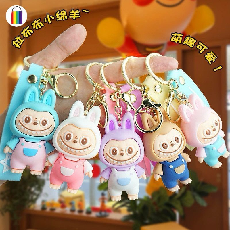 พวงกุญแจ Labubu macaron พวงกุญแจน่ารัก ใหญ่/เล็ก มี 6 สีให้เลือก ห้อยกระเป๋า/ห้อยกุญแจ