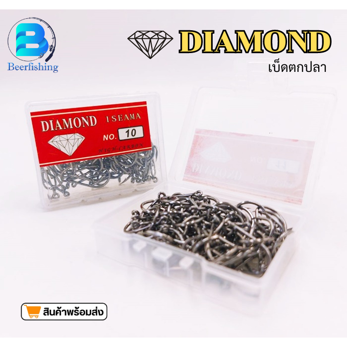 เบ็ดตกปลา ตะขอตกปลา DIAMOND ISEAMA ตัวเบ็ด ตราเพชร อิเซมา ไดม่อน เบอร์ 5 - 20