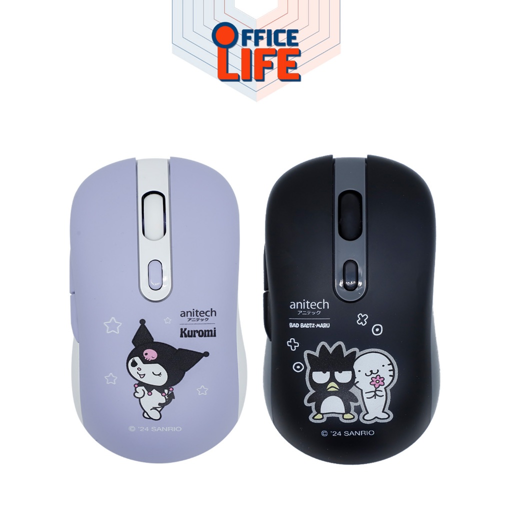 [สินค้ารับประกัน 2 ปี] Anitech X Sanrio เมาส์ไร้สาย รุ่น KU-W239 และ XO-W239 ( 1 ชิ้น )