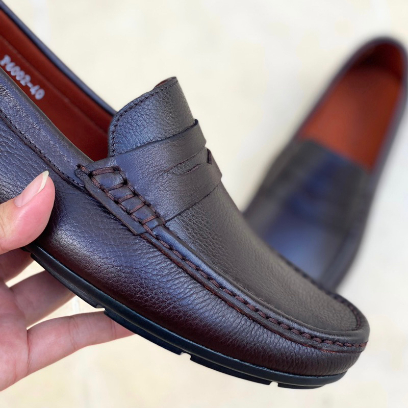 COSMOS SHOES รองเท้าหนังแบบสวม รุ่น PENNY CHAMOIS