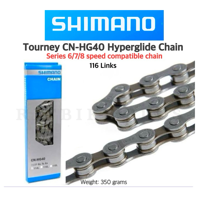 (ของแท้บริษัท) โซ่จักรยาน Shimano CN-HG40 ALIVIO Chain ใช้ได้ทั้ง 6/7/8 Speed พร้อมกล่อง