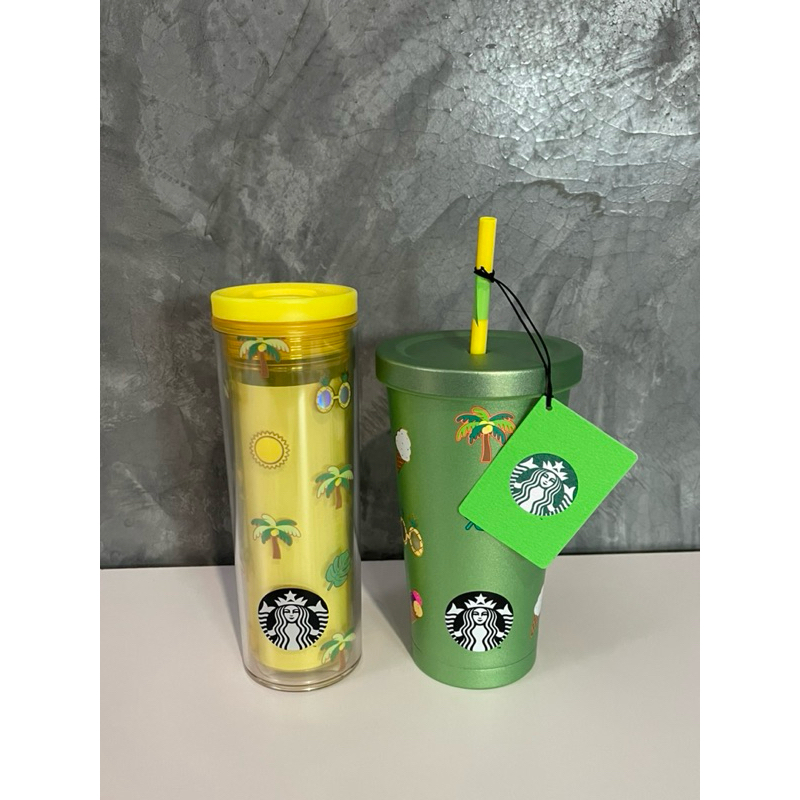 [พร้อมส่ง] Starbucks Tumbler Tropical 12 oz. / Palm Cup 18 oz.