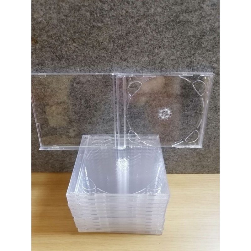 กล่องใส่แผ่นซีดี​ พื้นสีใส 1แพ็ค​มี​10แผ่น​ (ใส่ได้ 2 แผ่น)​ (C แผ่นสวยปกติ)