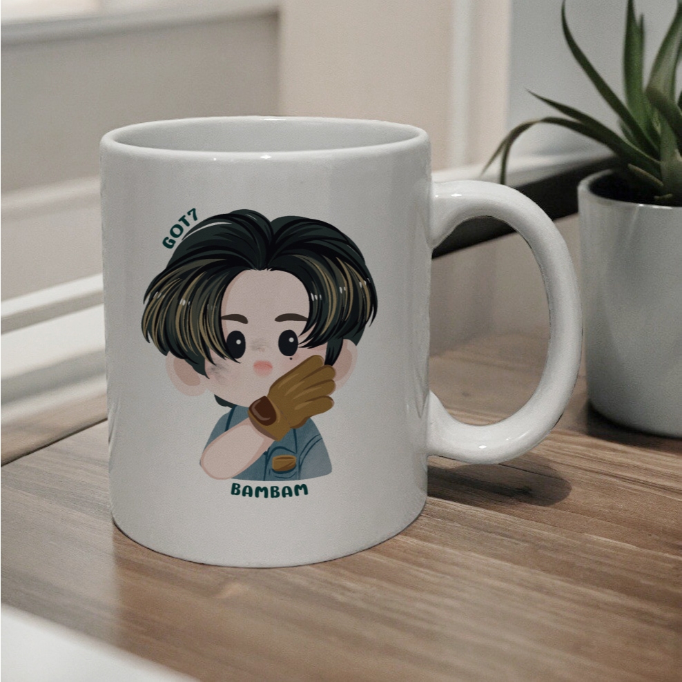 แก้วมัค แก้วเซรามิค 11 OZ. แฟนอาร์ตเซ็ตGot7มอมแมม