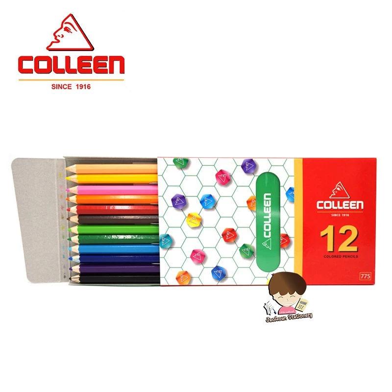 สีไม้ยาวคอลลีน 12สี 24สี 36สี 48สี 60 สี 1 หัว No.775 COLLEEN