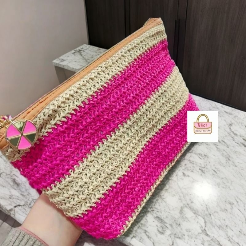 กระเป๋าใส่เครื่องสำอางเอสเต้ ถักด้วยกระดาษรีไซเคิลแต่มีความแข็งแรงและมีซับใน ขนาดปานกลาง