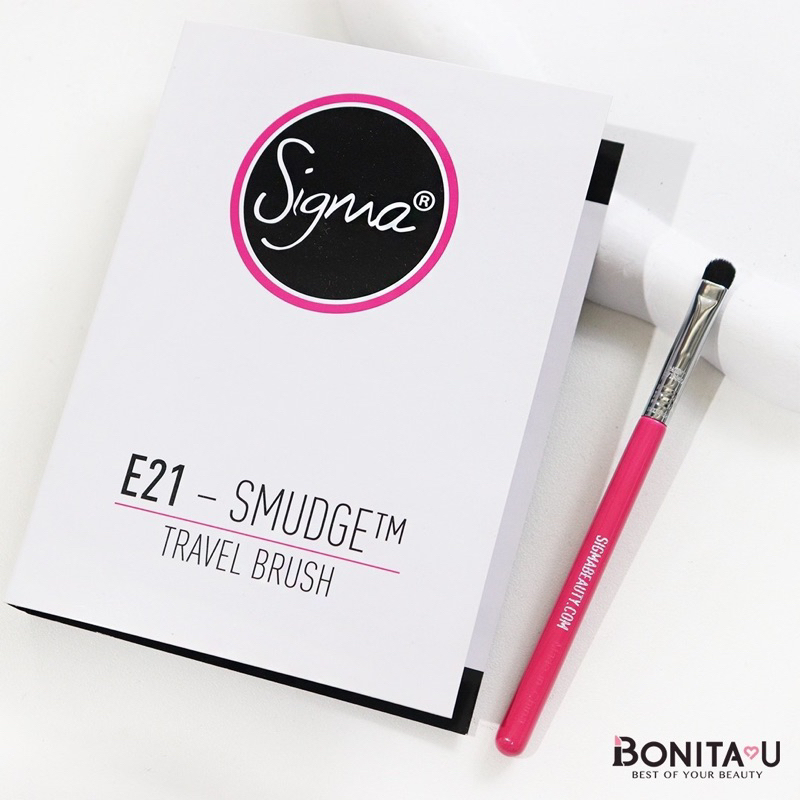 SALE Sigma Beauty E21 - Smudge Travel Brush ด้ามสีชมพู