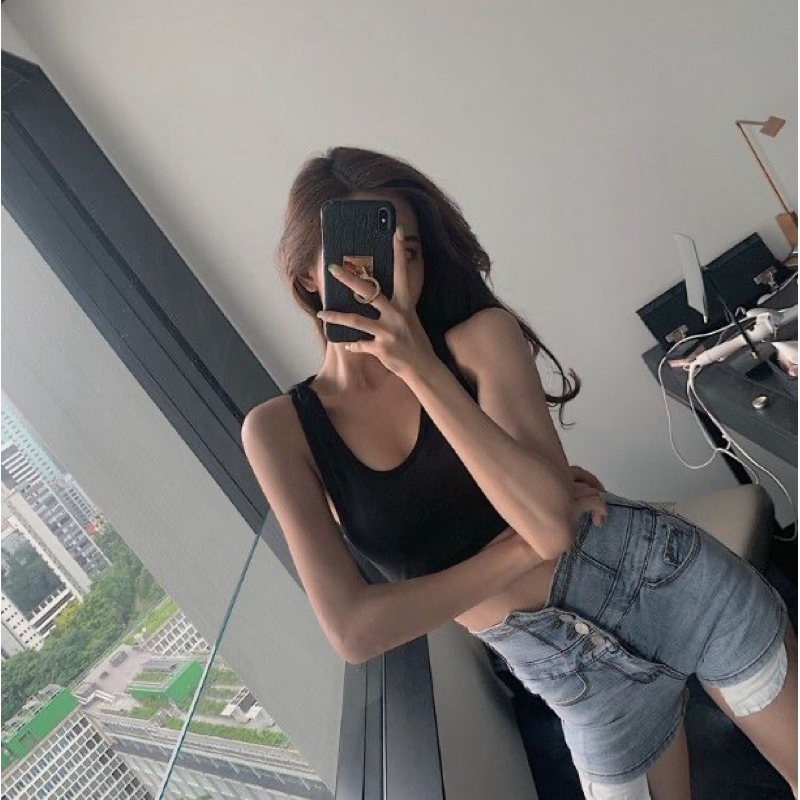 เสื้อฮู้ด ครอปทรงกล้าม มีหมวกใส่เท่ก็ได้เซ็กซี่ก็ได้คะ ส่งจากไทย No.1216 Women Lady Clothing ผู้หญิง