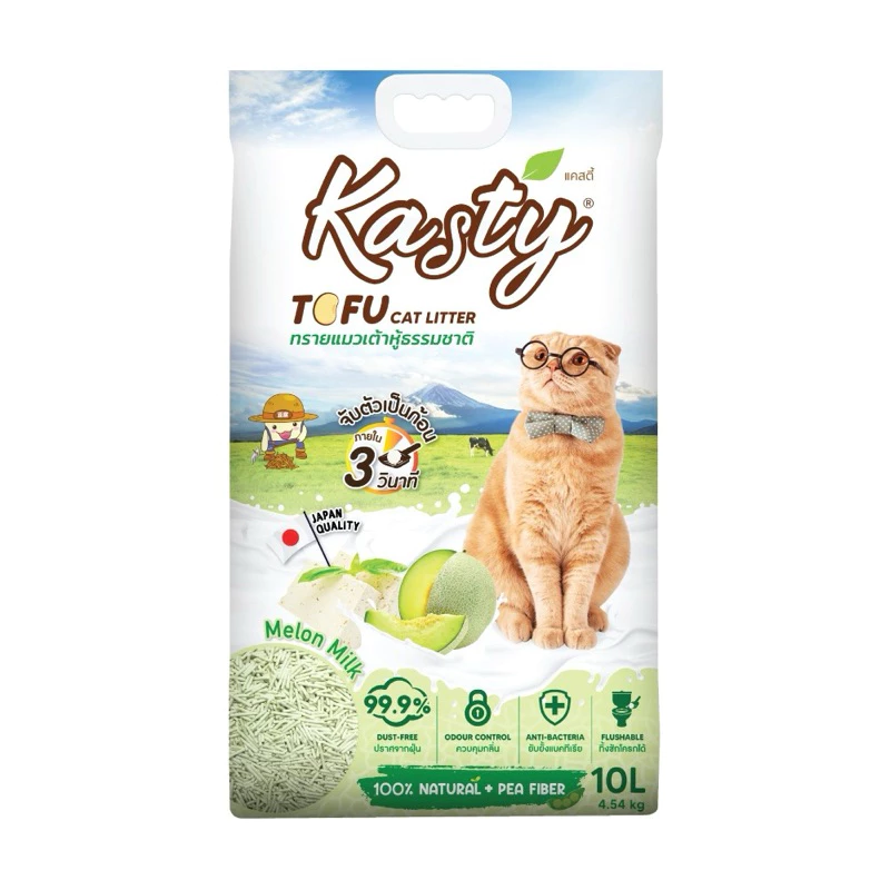 *10ลิตร* Kasty 10L/8L. ทรายแมวแคสตี้เต้าหู้ธรรมชาติ ขนาด 10 ลิตร thumbnail 5