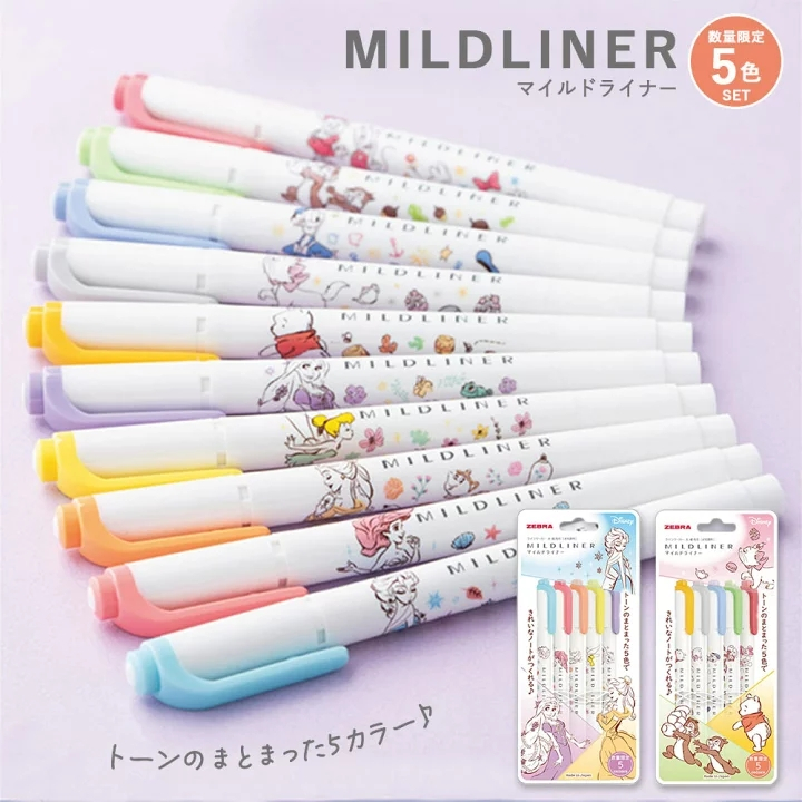 (แท้ญี่ปุ่น) Zebra Mildliner x Disney ปากกาไฮไลท์ สุดน่าร๊ากกกกก มาใหม่จากญี่ปุ่นค่ะ