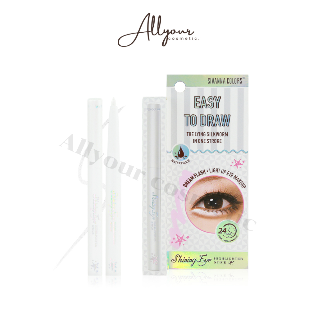 (ของแท้) ไฮไลท์ SIVANNA COLORS SHINING EYE HIGHLIGHTER STICK  หัวเรียวเล็ก เขียนง่าย HF928