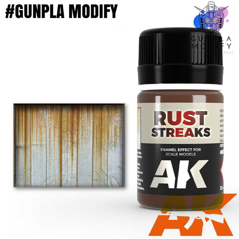 AK INTERACTIVE (AK013) Rust Streaks สีอินาเมล สำหรับทำลวดลายสนิม ขนาด 35 ml