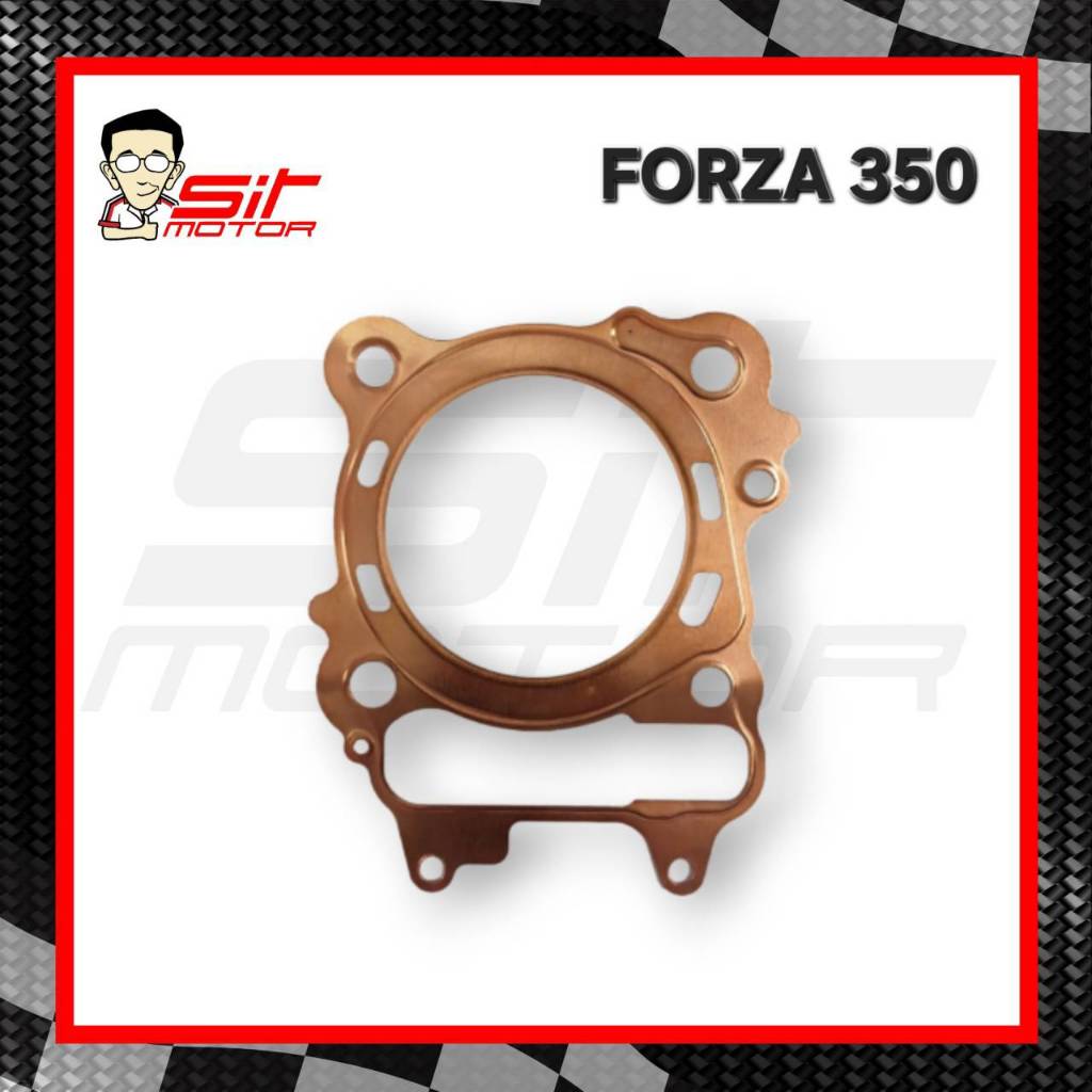 ปะเก็นฝาสูบทองแดง FORZA 350 หนา 0.5 ขนาด 80-83-85 มิล