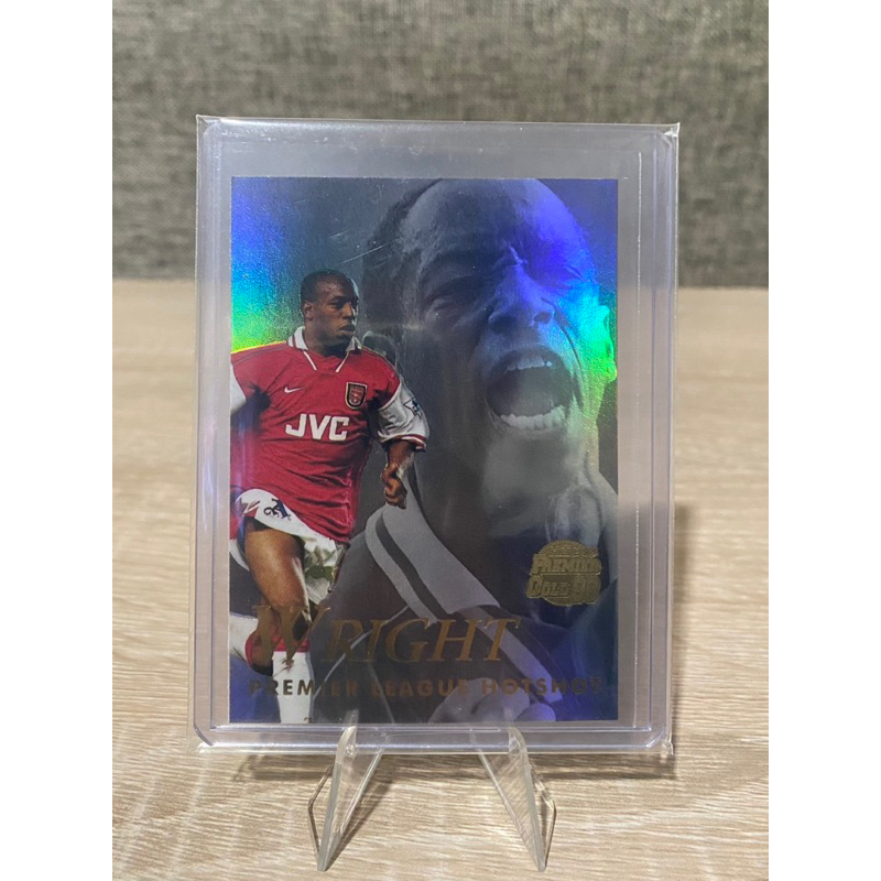 การ์ดฟุตบอล Ian Wright Arsenal Premier League Gold Card 1997/98 Hotshot Foil Card