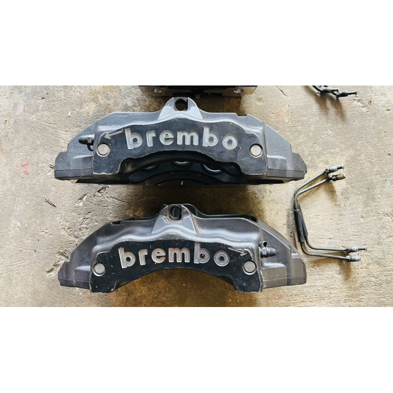 ส่งฟรี!!! ปั้มเบรคเเท้ Porsche Cayenne 18z คู่หน้า 6pot งานดิบพร้อมเอาไปทำสี