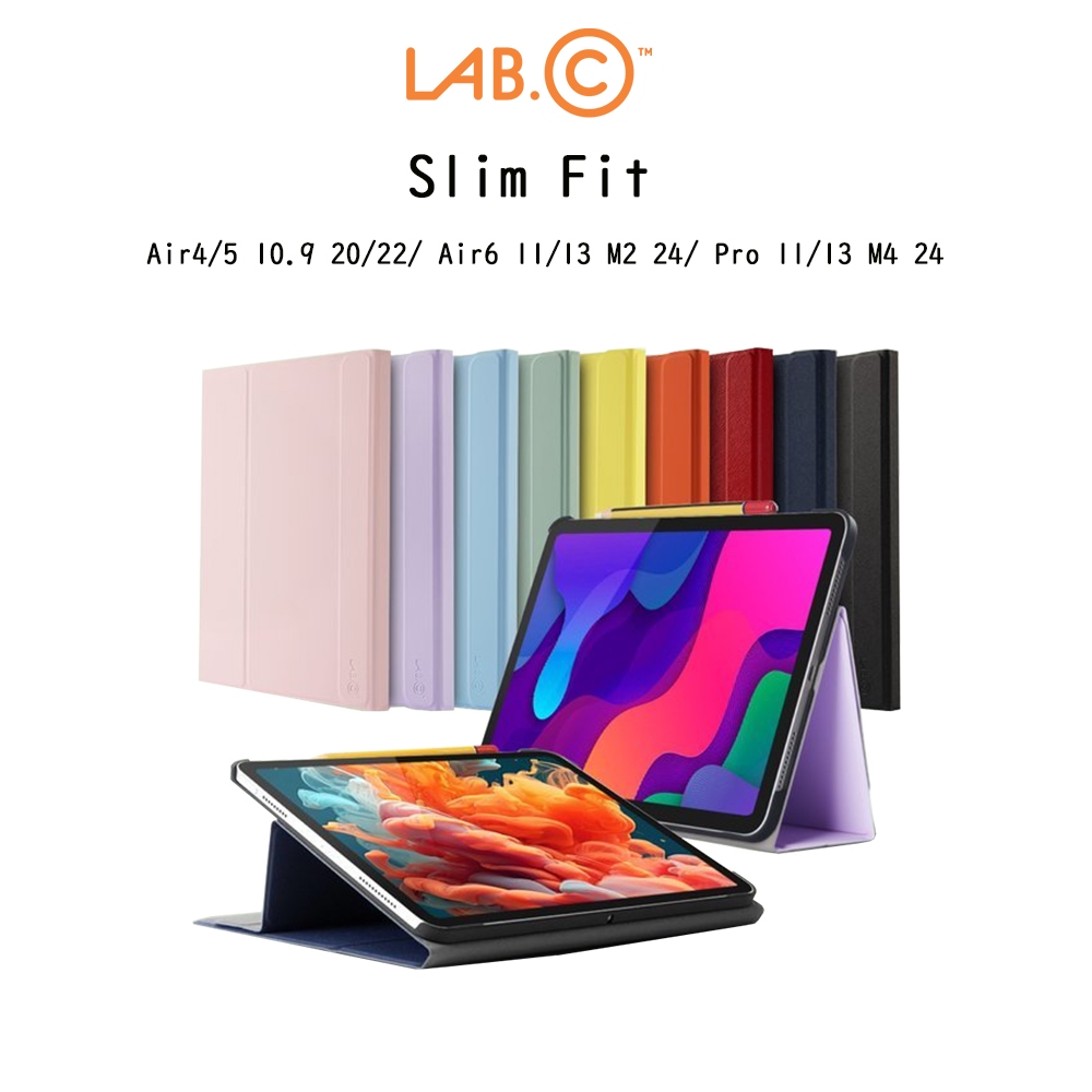 Lab.C Slim Fit เคสหนังPUเกรดพรีเมี่ยมจากเกาหลี เคสสำหรับ iPad Air4/5 /Air6 11/13 M2 24/ Pro 11/13 M4 24